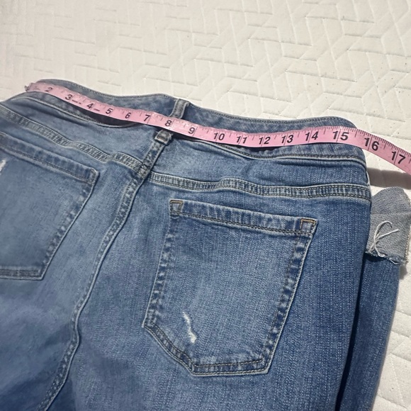 Torrid Blue Cropped Distressed Boyfriend Jeans - Picture 5 of 8